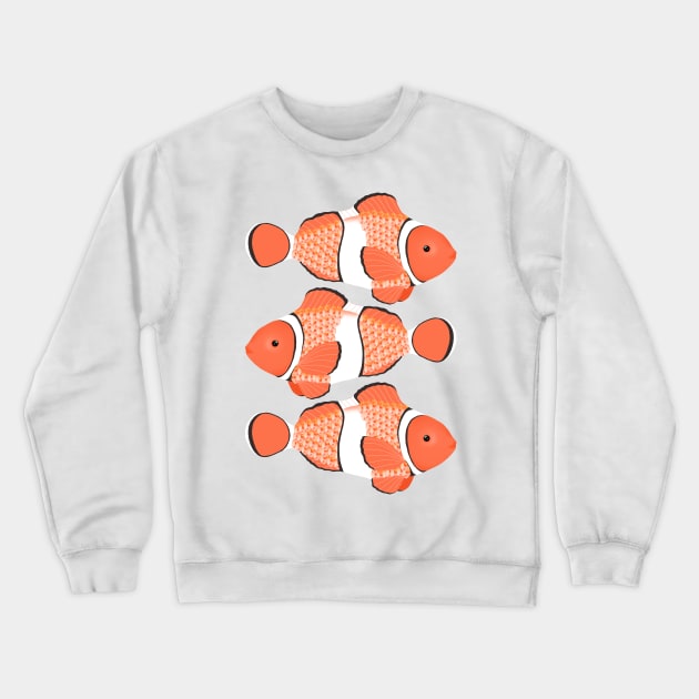 Clown fish - Mandarin Garnet Crewneck Sweatshirt by Aline Eg